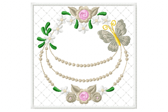 Butterfly Flower Embroidery