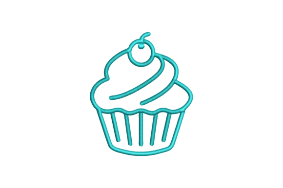 Cupcake Embroidery Design